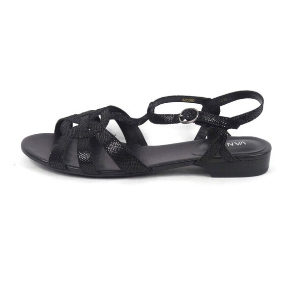 VANELi Womens Leather Multi-Strap Sandals Brandy Black 10.5 Comfort - Picture 3 of 12